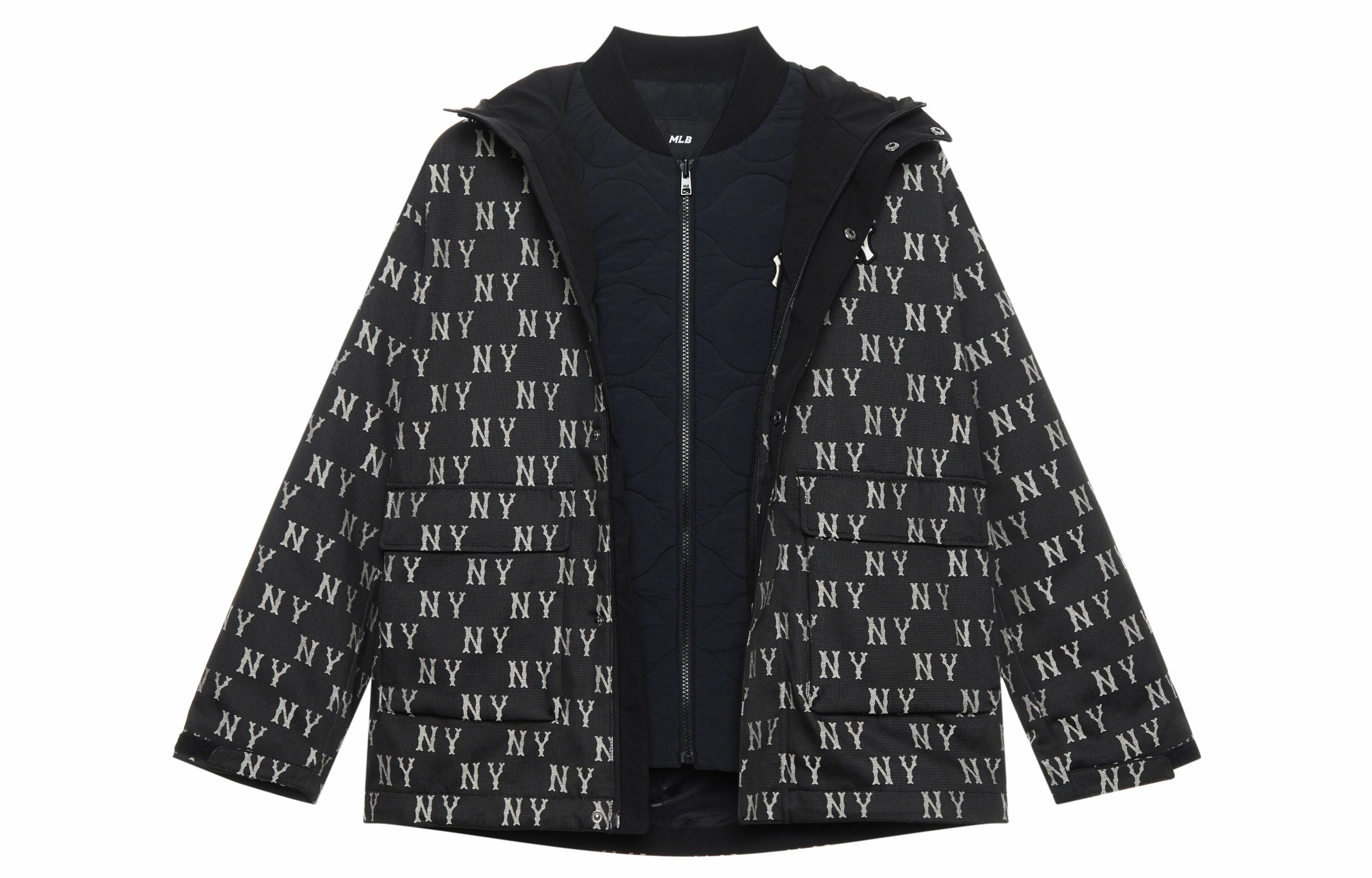 MLB Monogram Series NY Yankees FW24 Black Waterproof Windproof Jacket Unisex. 3AWJM0646-50BKS 圖 2