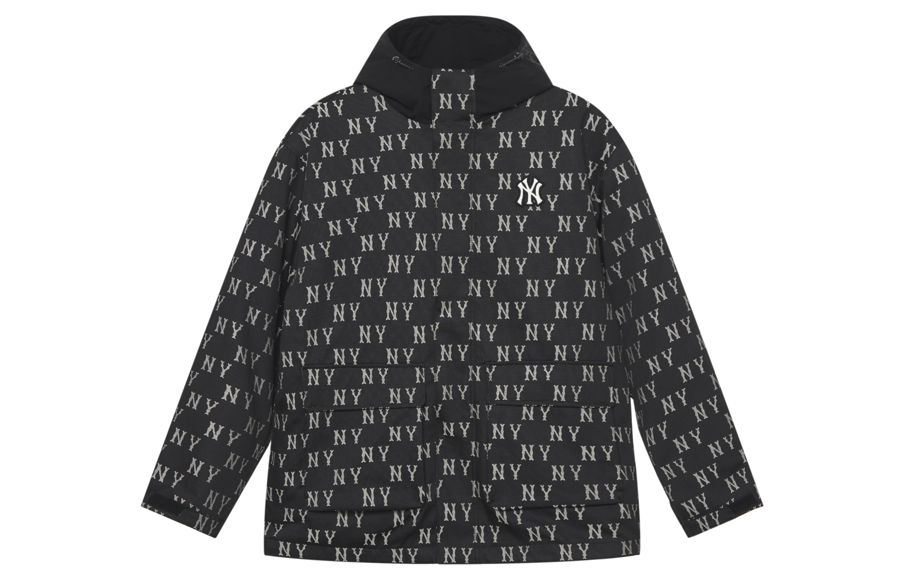MLB Monogram Series NY Yankees FW24 Black Waterproof Windproof Jacket Unisex. 3AWJM0646-50BKS 圖 4