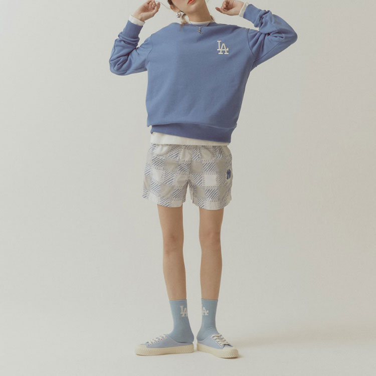 MLB Monogram Series Oversized Logo Pullover Sweatshirt Unisex Blue 31MTM2111-07U 圖 5