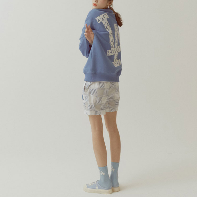 MLB Monogram Series Oversized Logo Pullover Sweatshirt Unisex Blue 31MTM2111-07U 圖 6