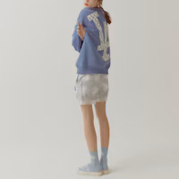 Details for MLB 經典印花大字Logo男女款寬鬆藍色連帽衫 31MTM2111-07U