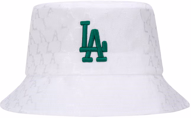 MLB Monogram Series White Cotton Bucket Hat with Logo Embroidery - Unisex 32CPH3011-07W Buy MLB Monogram Series White Cotton Bucket Hat with Logo Embroidery - Unisex 32CPH3011-07W