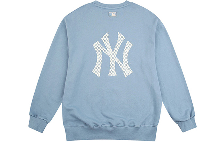 MLB Monogram Vintage Long-Sleeve Sweatshirt Unisex Blue Casual Style 31MTM1941BLUE