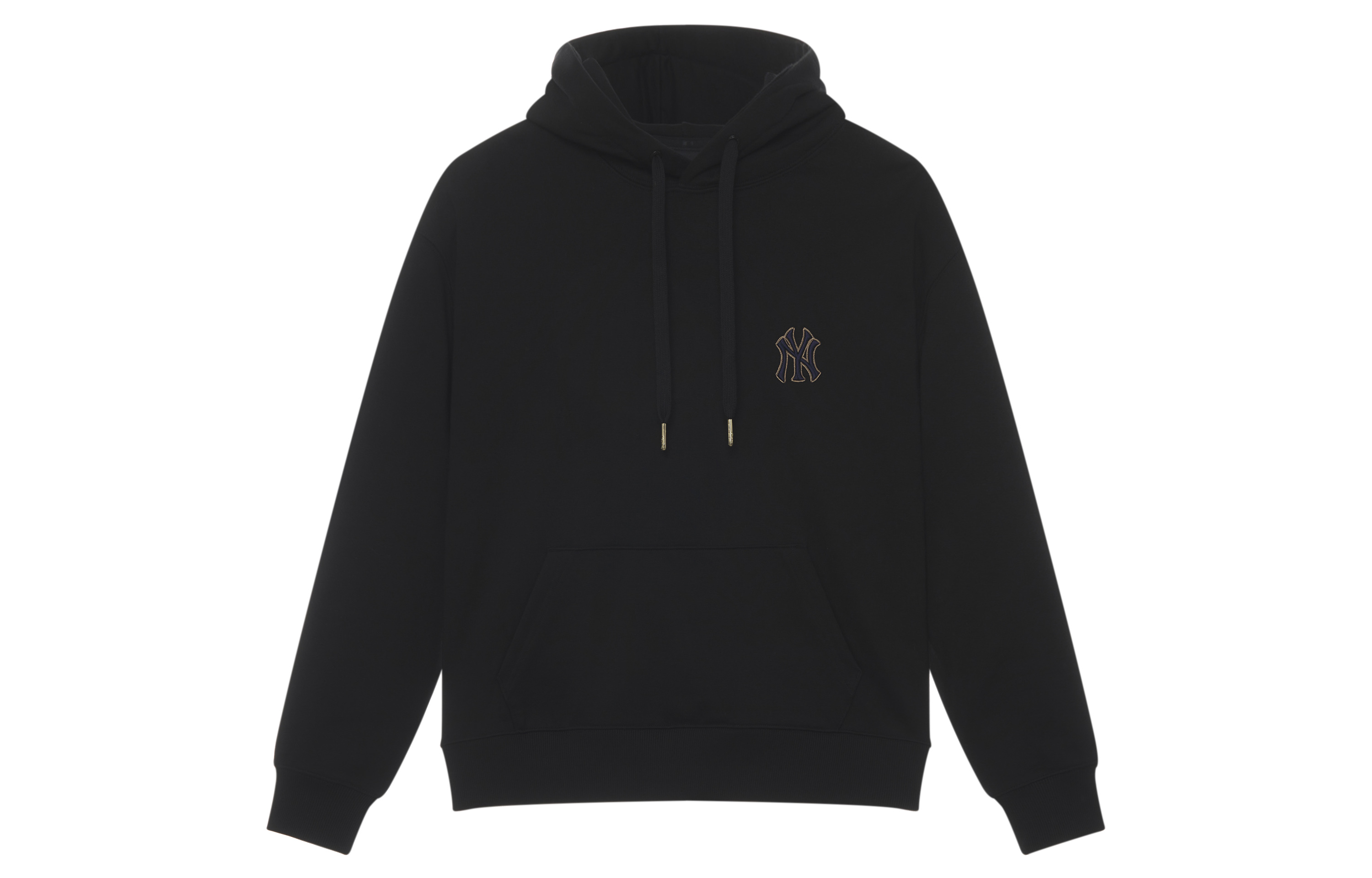 Lookbook MLB 모노그램 양키스 로고 블랙 오버사이즈 후디 유니섹스 캐주얼 풀오버 3AHDM0144-50BKS