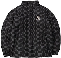 MLB Monogram Yankees Black Puffer Jacket Unisex - Warm Thick Embroidered Design. 3ADJM0236-50BKS MLB Monogram Yankees Black Puffer Jacket Unisex - Warm Thick Embroidered Design. 3ADJM0236-50BKS