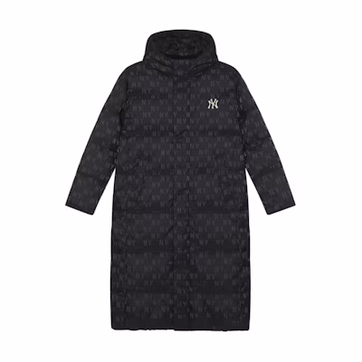 MLB Monogram Yankees FW24 Black Puffer Jacket Unisex Winter Warm Down Coat. 3ADJM2146-50BKS