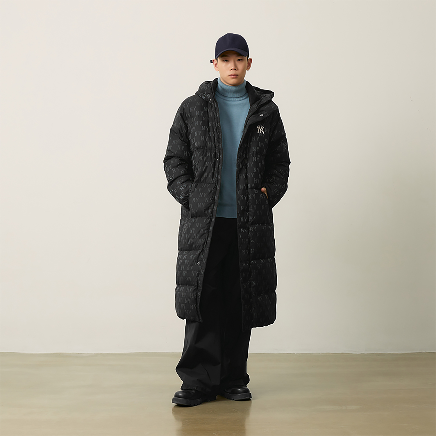 Cheap Chaqueta Acolchada MLB Monograma Yankees FW24 Negra Unisex Invierno Abrigada. 3ADJM2146-50BKS