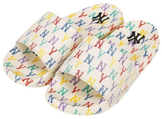 MLB 圆形字母标拖鞋 '白色' 32SHHM111-50W Order MLB 圆形字母标拖鞋 '白色' 32SHHM111-50W