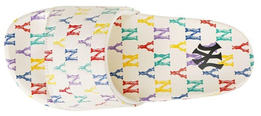 MLB 圆形字母标拖鞋 '白色' 32SHHM111-50W Lookbook MLB 圆形字母标拖鞋 '白色' 32SHHM111-50W