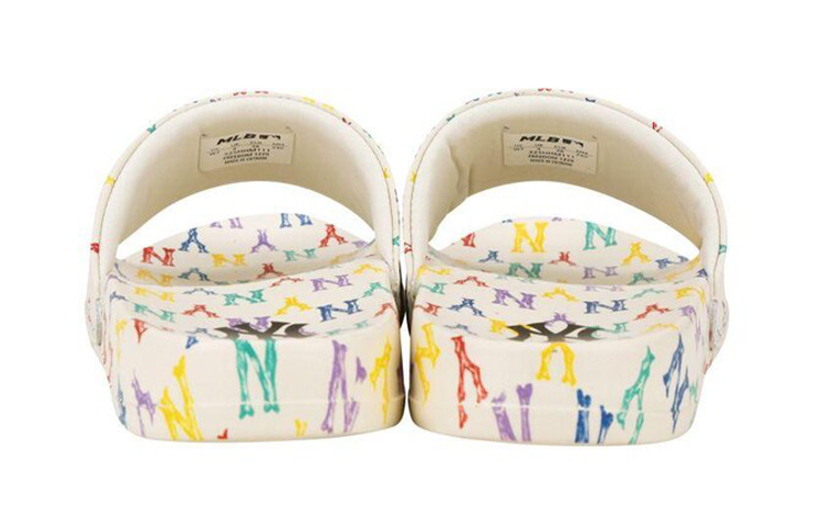 Purchase MLB 圆形字母标拖鞋 '白色' 32SHHM111-50W