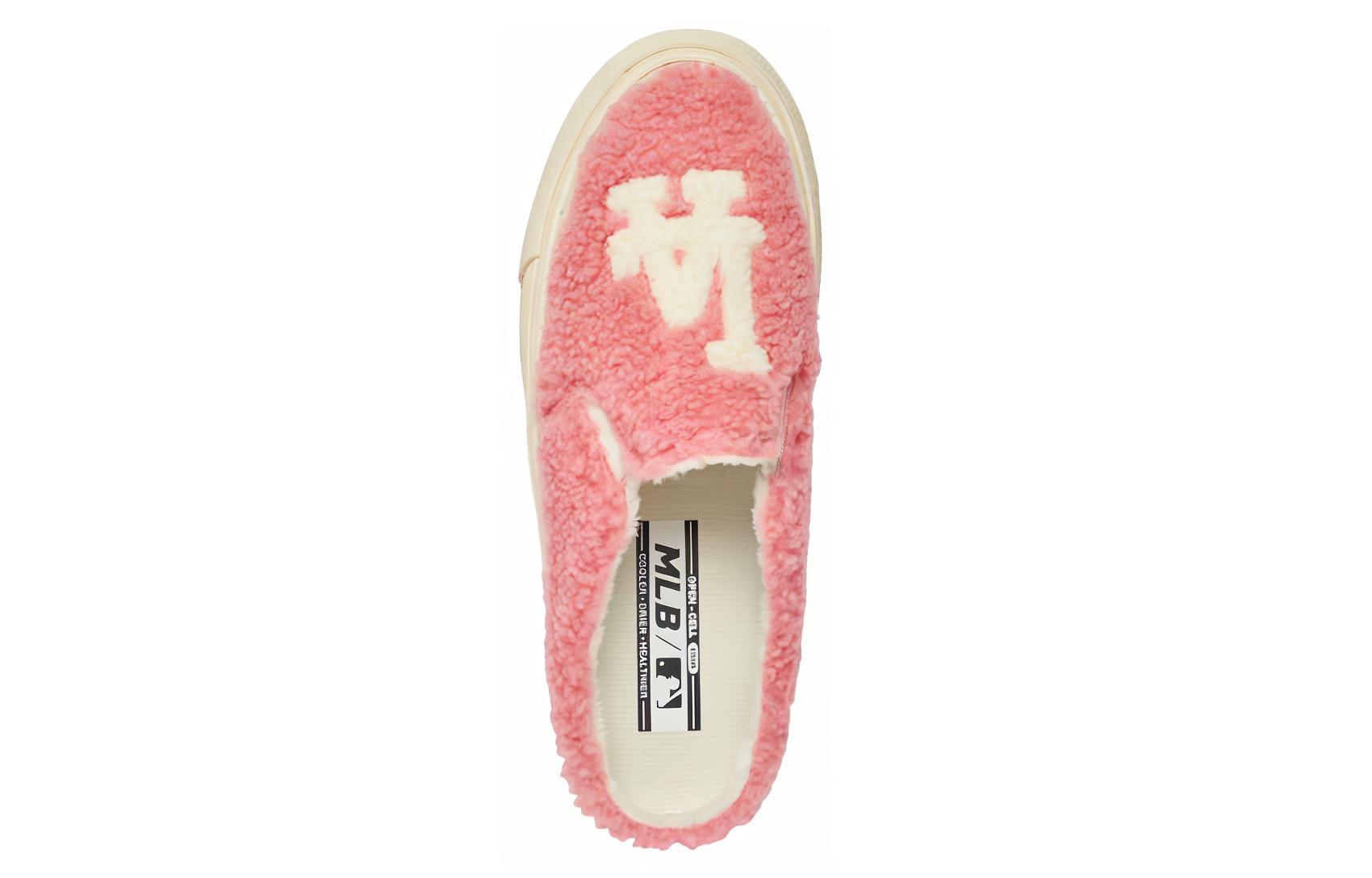 Shop MLB Mule Fleece Low 'Merah Jambu' 3AMUUFF26-07PKL