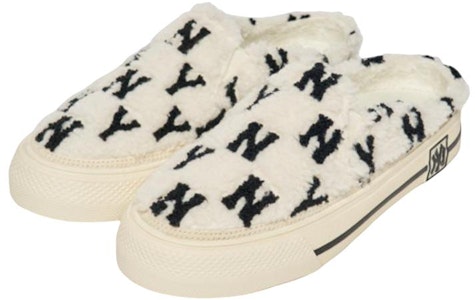 MLB織花羊毛刺繡單鞋 防滑減震耐磨保暖 低幫 板鞋 男女同款 白色 Lookbook MLB織花羊毛刺繡單鞋 防滑減震耐磨保暖 低幫 板鞋 男女同款 白色