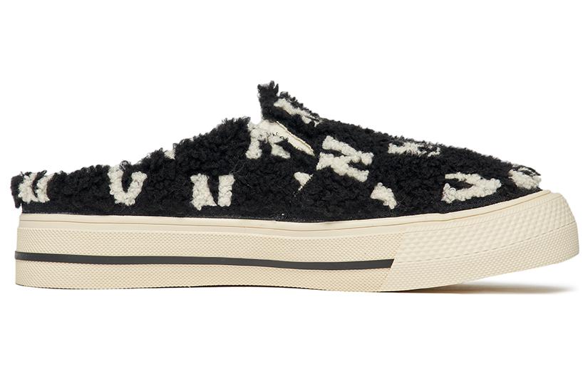 Order MLB Mule Fleece Monogram Slip-On 'Hitam' 3AMUUWS26-50BKS