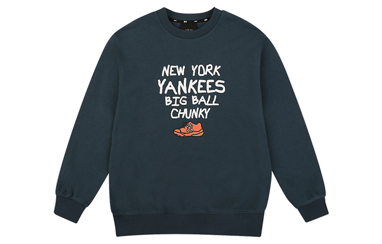 MLB Navy Blue Oversized Crewneck Sweatshirt Unisex Dad Shoe Series 31MT06011-50N