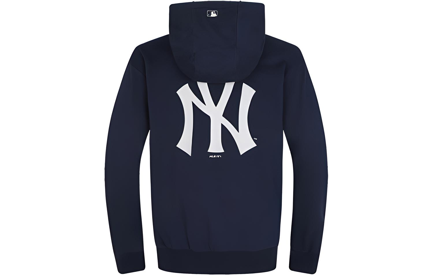 MLB Navy Blue Oversized Logo Print Long-Sleeve Sweatshirt Unisex 31HDR1841-50N