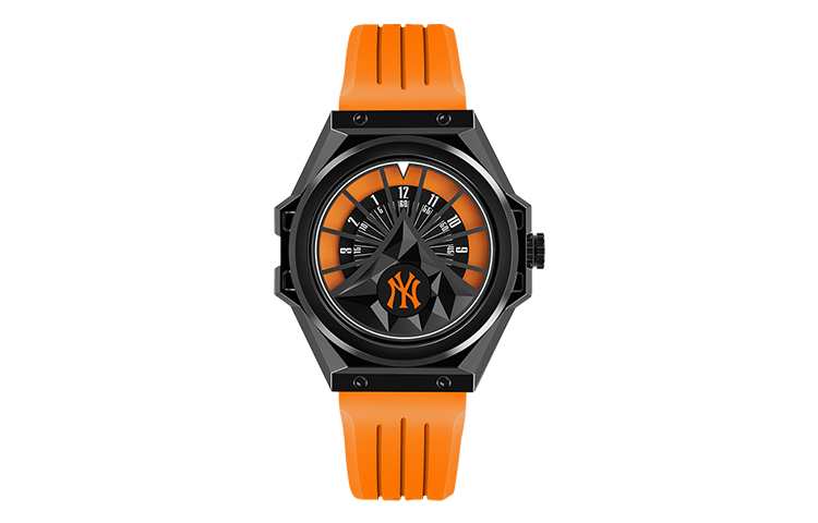 MLB New York Series Quartz Watch Black Dial Silicone Strap Unisex Fashionable Style MLB-NY22063