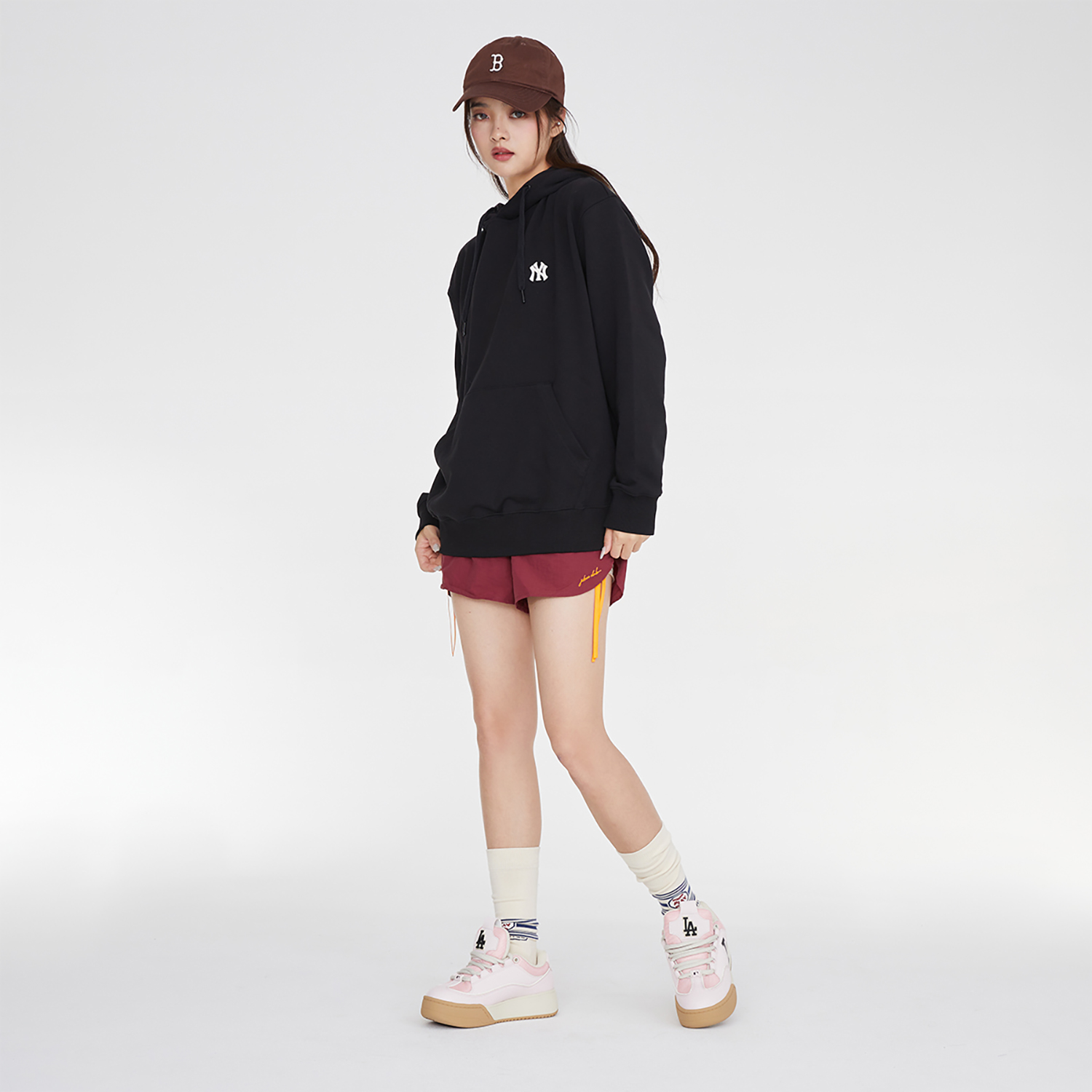 Purchase MLB 뉴욕 양키스 23FW 베이직 캐주얼 오버사이즈 후드티 남녀공용 블랙 3AHDB0134-50BKS