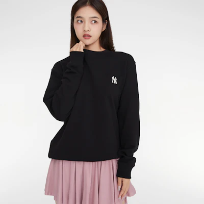 MLB New York Yankees 23FW Black Casual Loose Crewneck Sweatshirt Unisex 3AMTB0134-50BKS 1