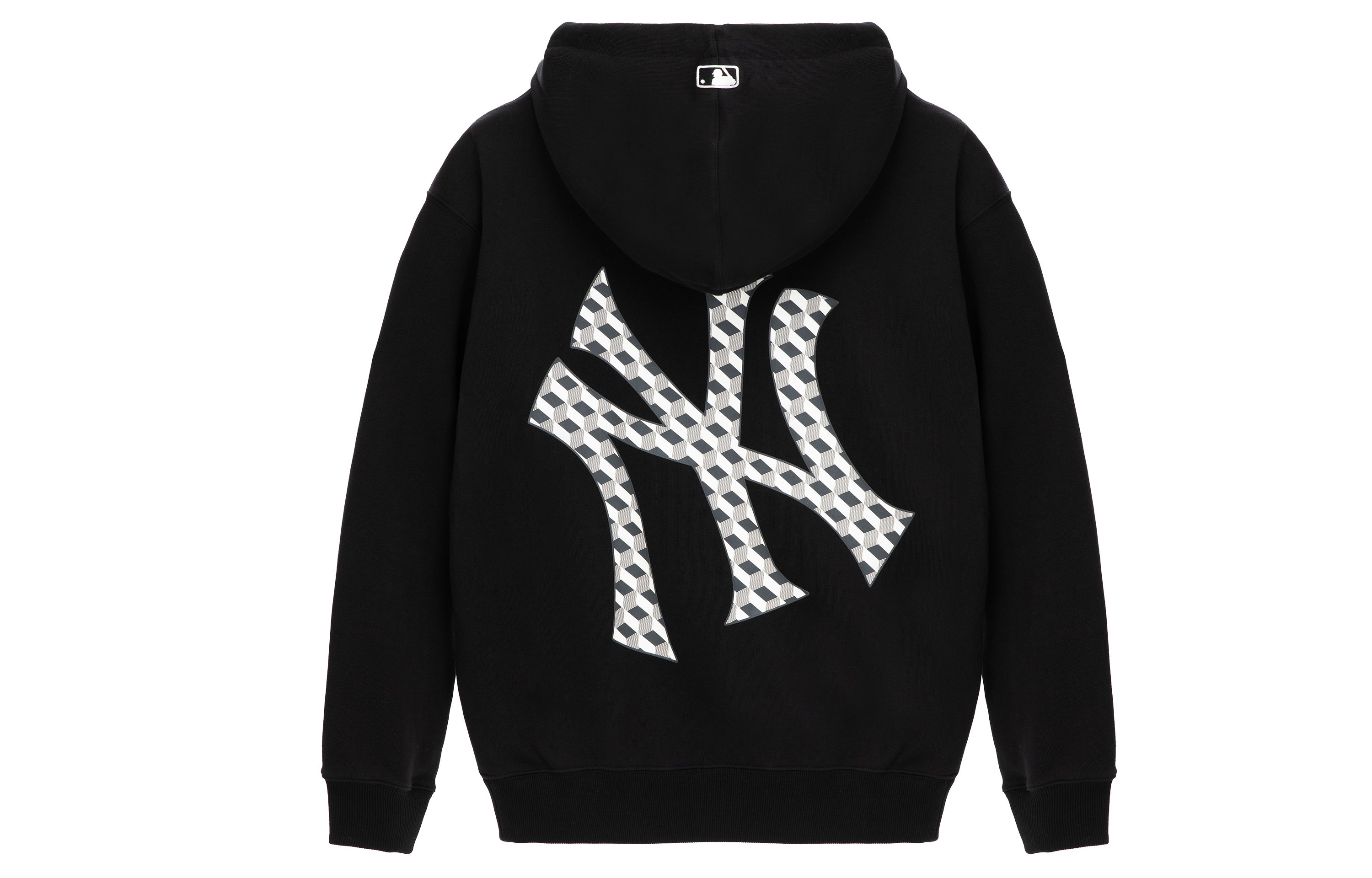 MLB New York Yankees 23FW Retro Fashion Loose Monogram Hoodie Unisex Black 3AHDM0334-50BKS