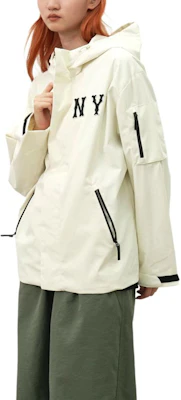 MLB New York Yankees 24FW Cream Unisex Hoodie Jacket - Water-Resistant Casual Wear. 3AWJB0644-50CRM Shop MLB New York Yankees 24FW Cream Unisex Hoodie Jacket - Water-Resistant Casual Wear. 3AWJB0644-50CRM