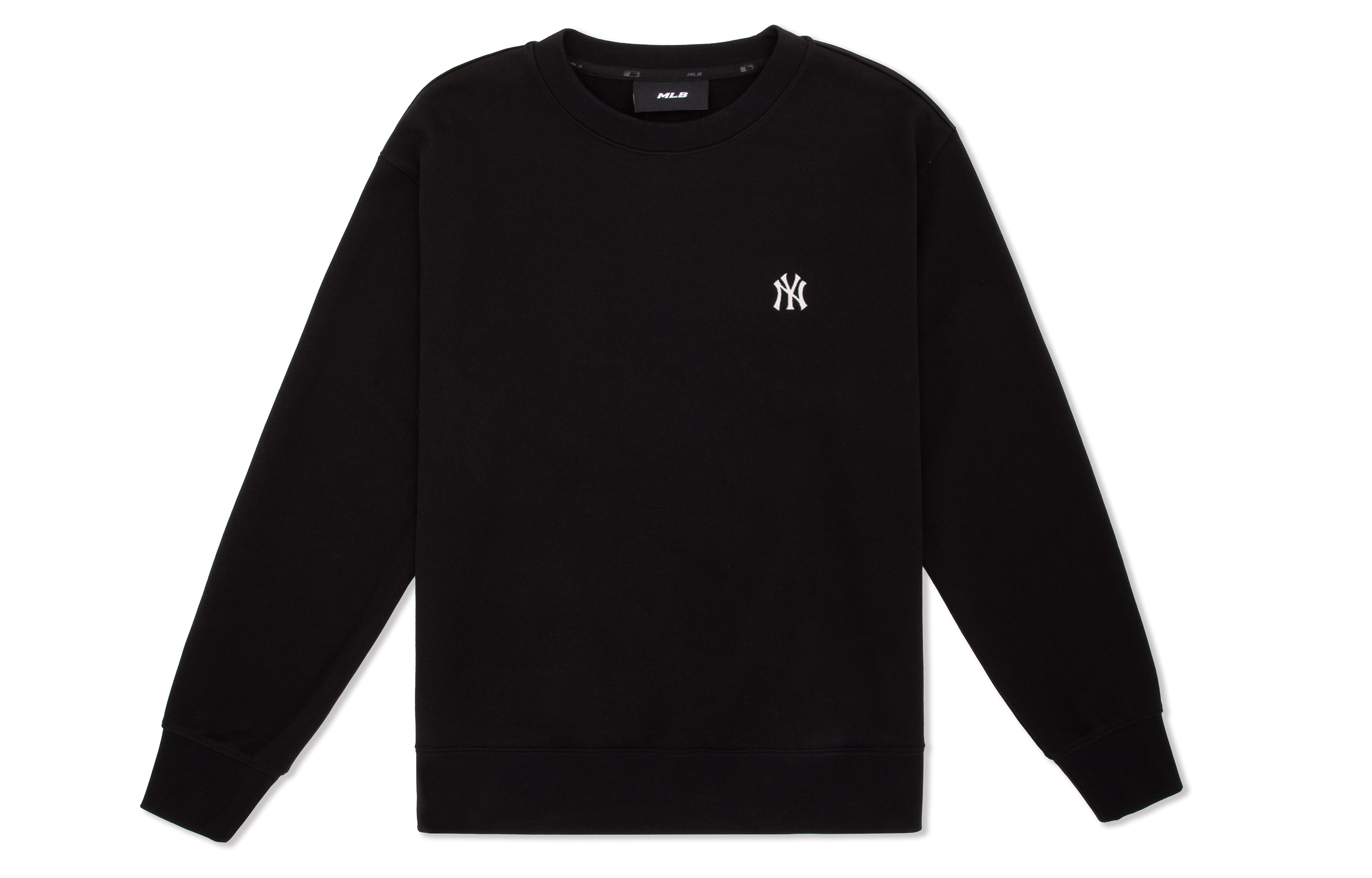 MLB New York Yankees 24FW Retro Black Crewneck Unisex Sweatshirt Classic Logo 3AMTB9144-50BKS