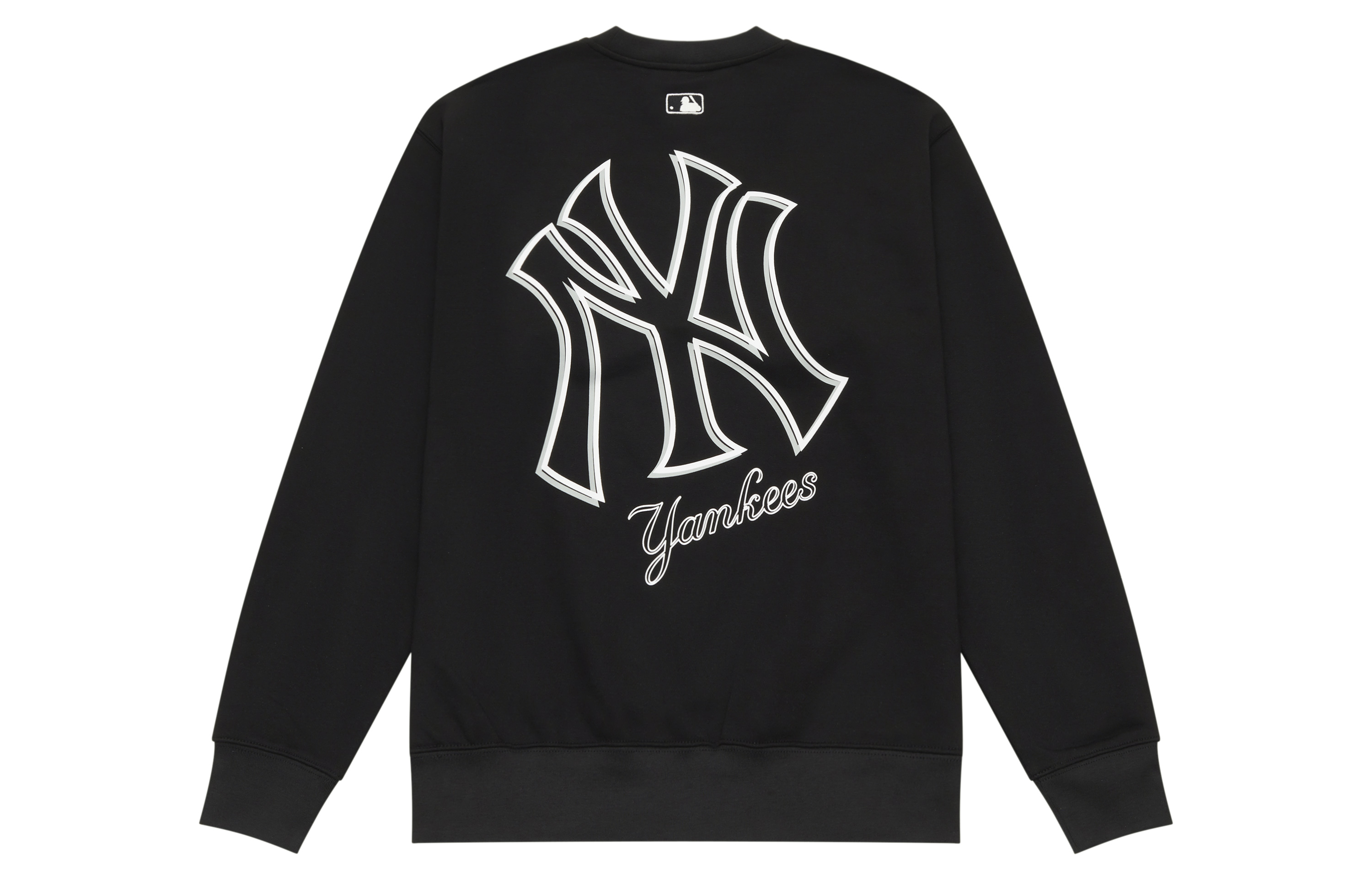 MLB New York Yankees 24FW Retro Logo Unisex Black Crewneck Sweatshirt 3AMTB9744-50BKS