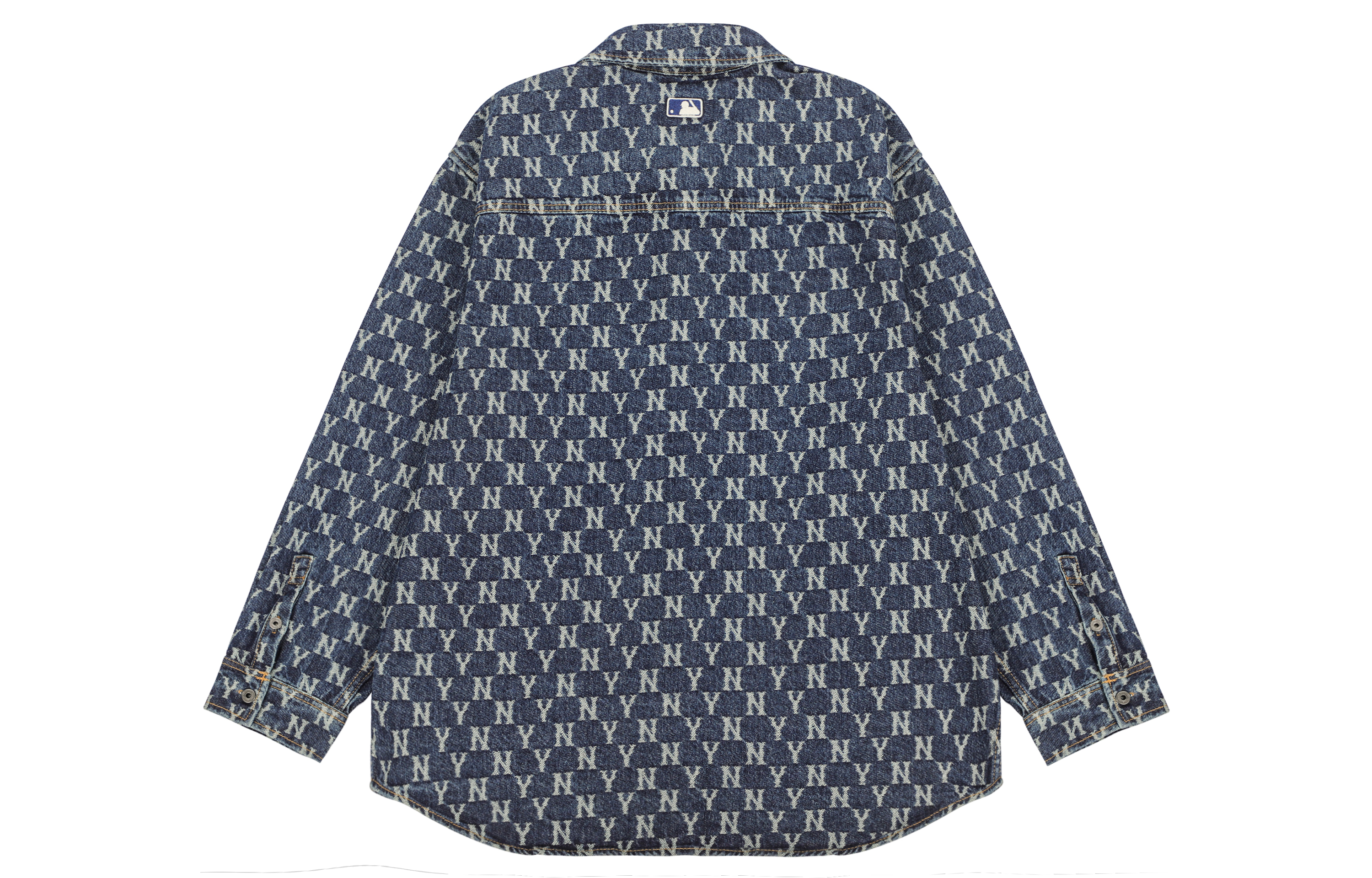 Lookbook Camiseta Vaquera MLB Yankees NY Unisex Manga Larga Casual Azul. 3ADRMN321-50BLS