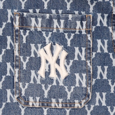 MLB 뉴욕 양키스 올오버 로고 데님 셔츠 다크 블루 유니섹스 긴팔 31WSN3111-50U Shop MLB 뉴욕 양키스 올오버 로고 데님 셔츠 다크 블루 유니섹스 긴팔 31WSN3111-50U