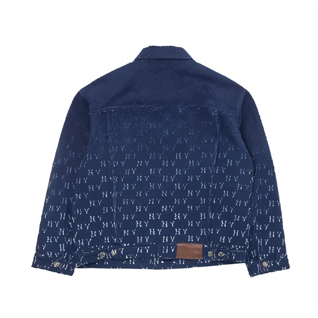 MLB New York Yankees All-Over Print Denim Jacket Unisex Blue Long Sleeve. 3ADKM0644-50INS 圖 3