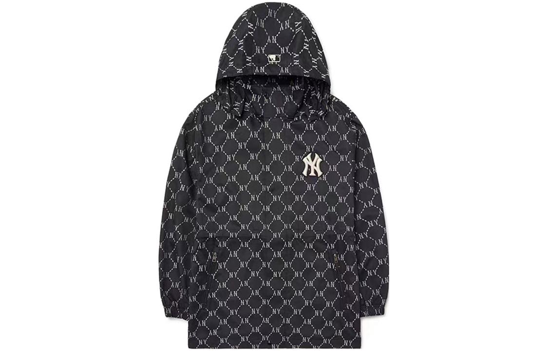 MLB New York Yankees All-Over Print Loose Hooded Jacket Unisex Black 3AWJM0124-50BKS
