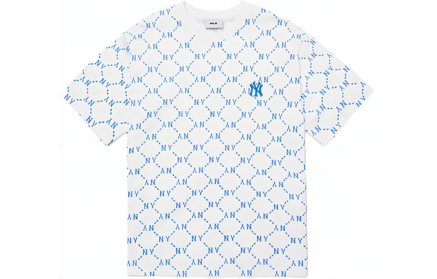 MLB New York Yankees All-Over Print Unisex White Crewneck T-Shirt 3ATSM4023-50WHS