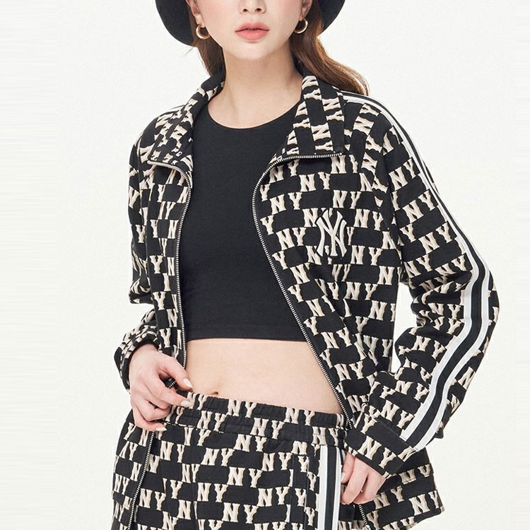 Sizing MLB 纽约洋基全印花外套 黑色中性款 3ATRM0231-50BKS