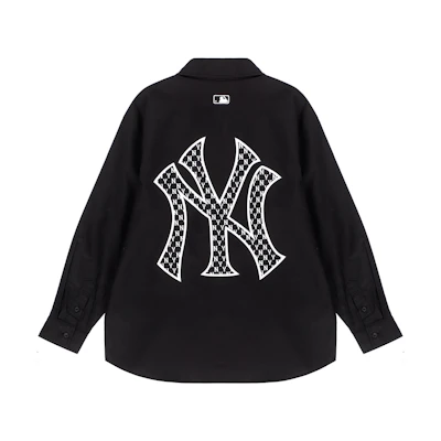 MLB New York Yankees Back Logo Letter Graphic Long Sleeve Shirt Unisex Black 3AWS03121-50BKS