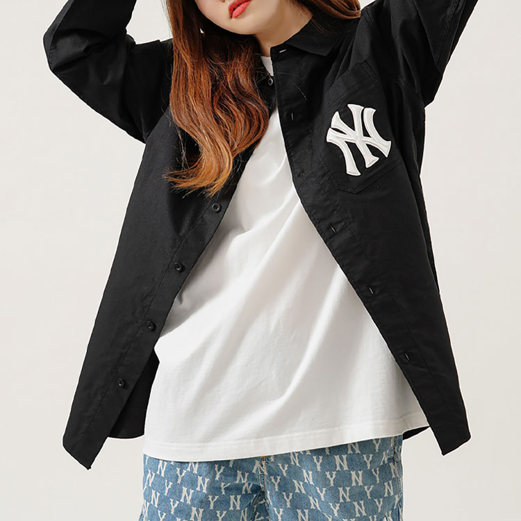 Details for MLB New York Yankees Back Logo Letter Graphic Long Sleeve Shirt Unisex Black 3AWS03121-50BKS