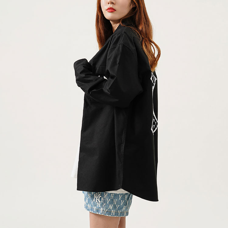 Cheap MLB New York Yankees Back Logo Letter Graphic Long Sleeve Shirt Unisex Black 3AWS03121-50BKS