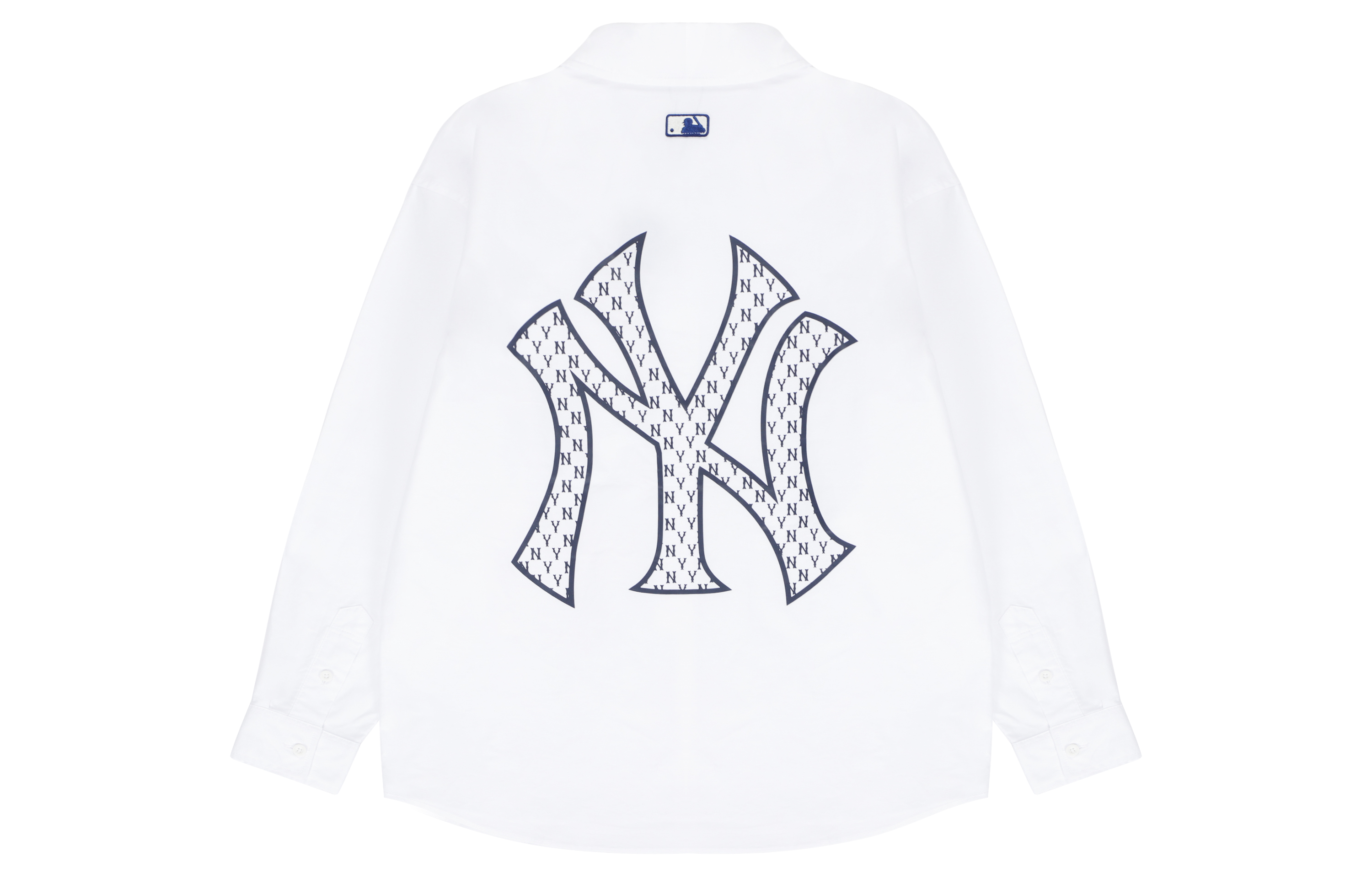 Order MLB New York Yankees Kaos Lengan Panjang Logo Belakang Unisex Putih. 3AWS03121-50WHS