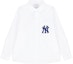 Lookbook MLB New York Yankees Kaos Lengan Panjang Logo Belakang Unisex Putih. 3AWS03121-50WHS