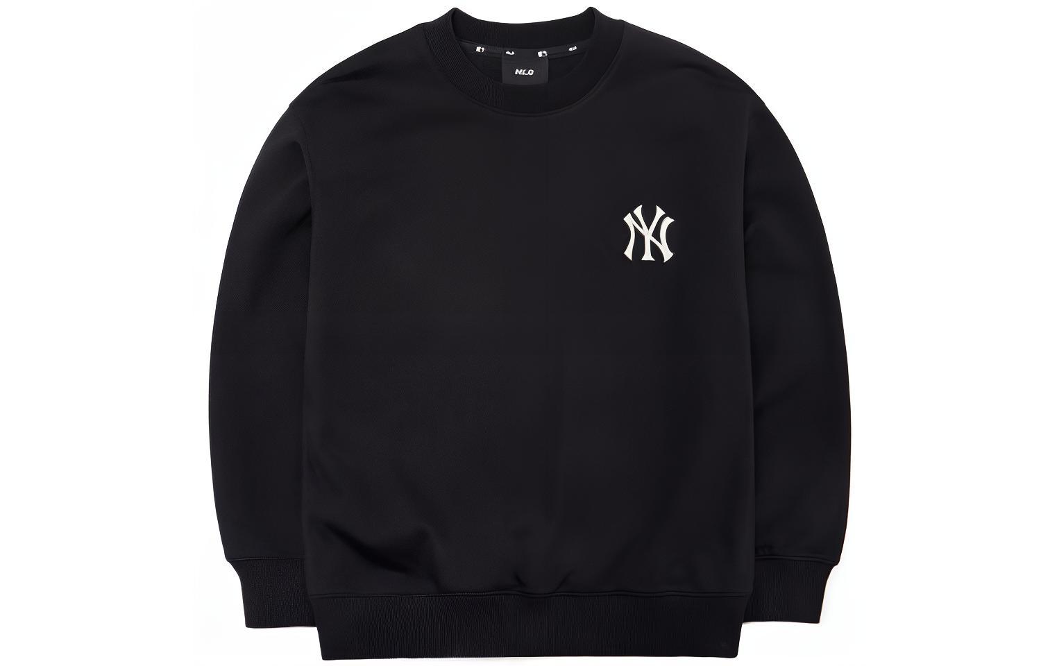 Lookbook MLB New York Yankees Back Print Crewneck Sweatshirt Unisex Black 3AMTI0121-50BKS