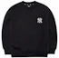 Lookbook MLB New York Yankees Back Print Crewneck Sweatshirt Unisex Black 3AMTI0121-50BKS