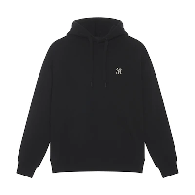 MLB New York Yankees Basic 24FW Black Pullover Hoodie Unisex Casual Pocket Design 3AHDB0144-50BKS