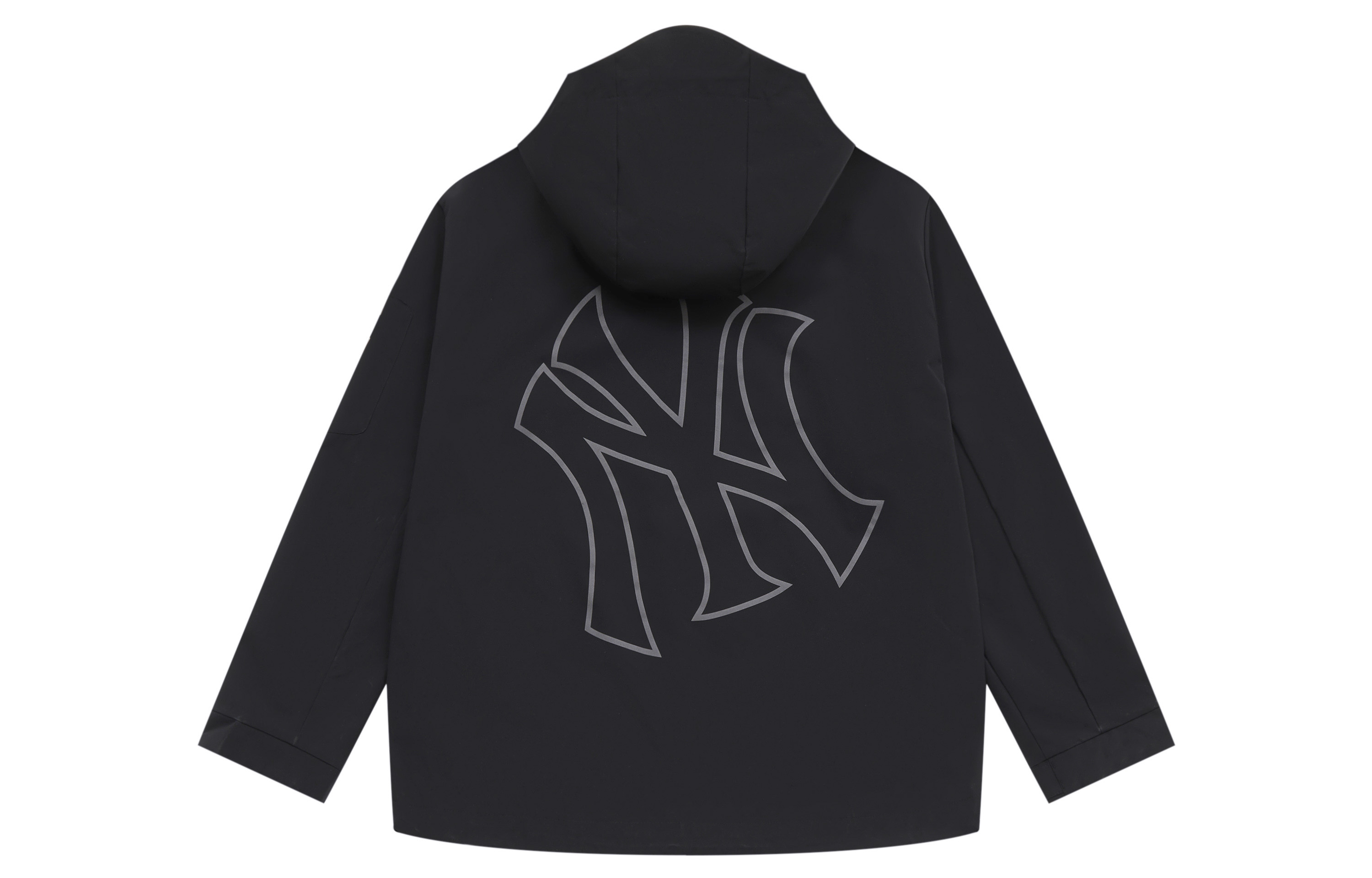 MLB New York Yankees Basic Black Unisex Logo Zip-Up Windbreaker Hoodie Jacket 3AWJB0351-50BKS