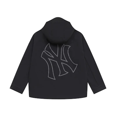 MLB New York Yankees Basic Black Unisex Logo Zip-Up Windbreaker Hoodie Jacket 3AWJB0351-50BKS