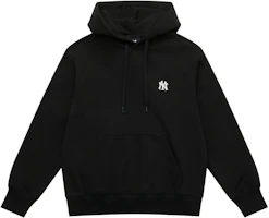 MLB New York Yankees Basic Black Unisex Pullover Hoodie with Logo and Drawstring Hem 3AHDB0154-50BKS MLB New York Yankees Basic Black Unisex Pullover Hoodie with Logo and Drawstring Hem 3AHDB0154-50BKS