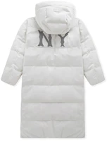 MLB New York Yankees Basic FW24 Long Puffer Jacket Cream Unisex Warm Thick Down 3ADJB2246-50CRS MLB New York Yankees Basic FW24 Long Puffer Jacket Cream Unisex Warm Thick Down 3ADJB2246-50CRS