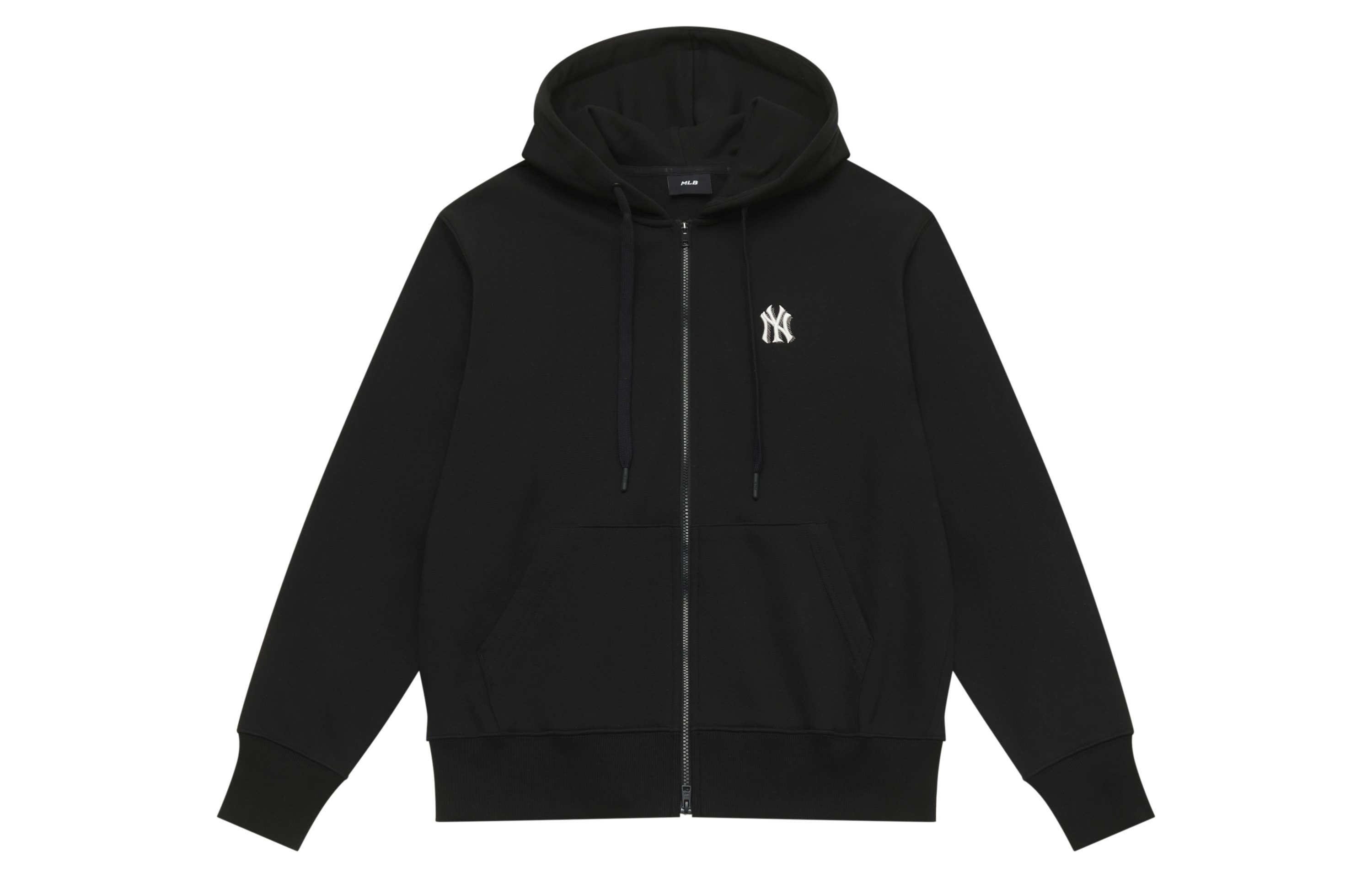 MLB New York Yankees Basic Series 25FW Unisex Logo Zip-Up Hoodie 3ATRB0154-50BKS
