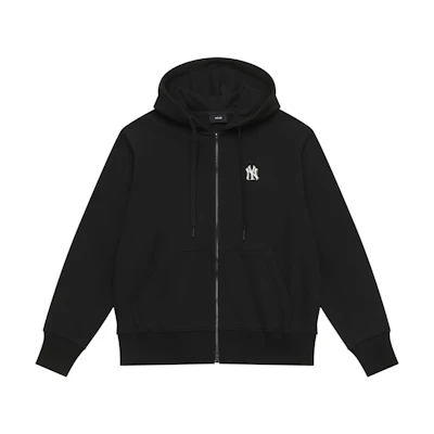 MLB New York Yankees Basic Series 25FW Unisex Logo Zip-Up Hoodie 3ATRB0154-50BKS