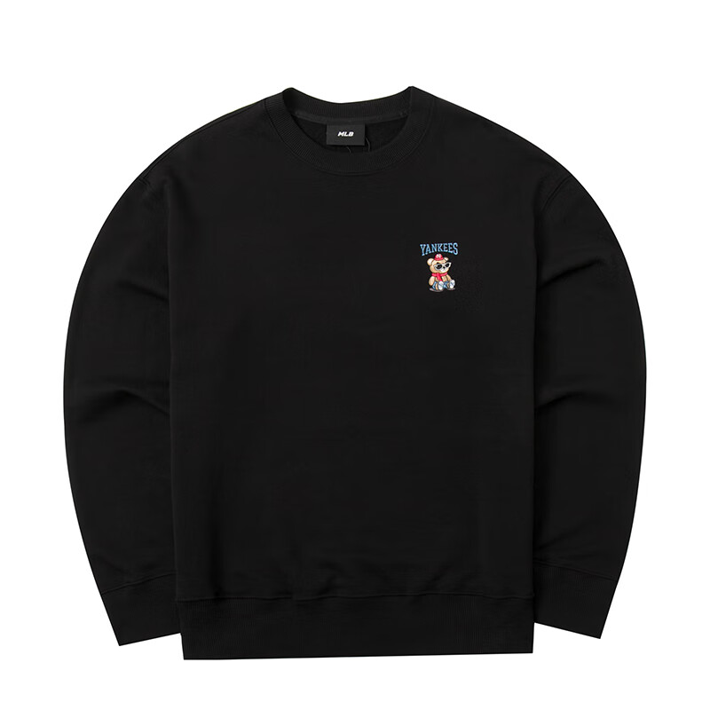 MLB New York Yankees Bear Crewneck Sweatshirt Black ( Casual Sportswear) 3AMTE0144-50BKS