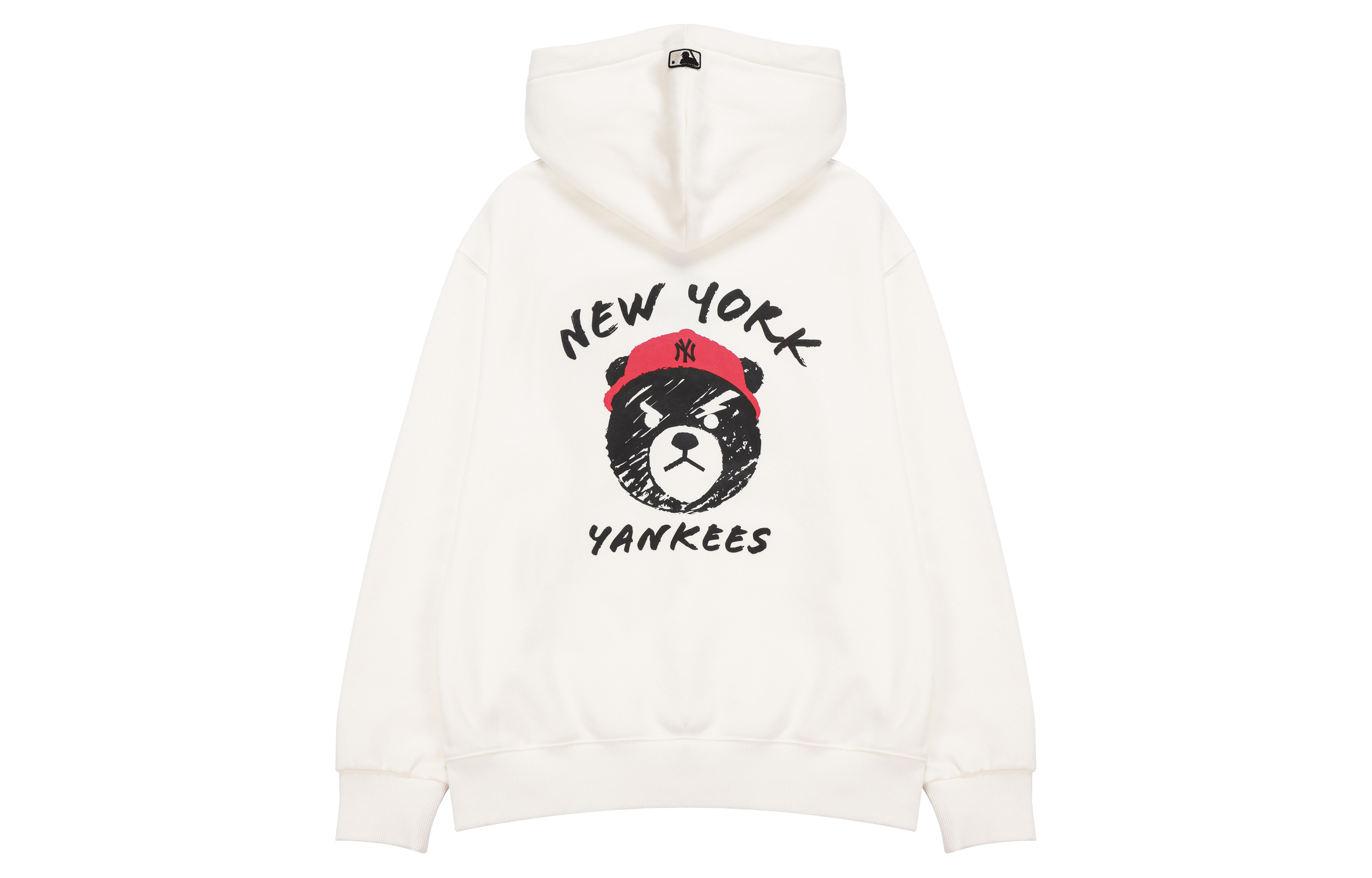 MLB New York Yankees Bear Hoodie Pullover Unisex White 3AHDE5116-50IVS