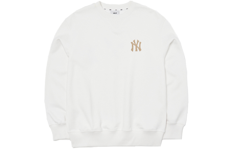 MLB New York Yankees Bear Print Crewneck Sweatshirt Unisex White 3AMT00121-50WHS 圖 3