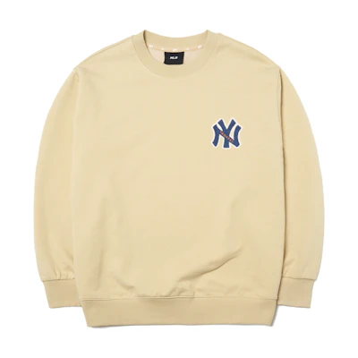 MLB New York Yankees Beige Crewneck Unisex Sweatshirt 3AMTB0214-50BGS